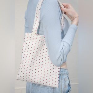 NWT Brandy Melville/John Galt Heart Tote Shoulder Bag Red White